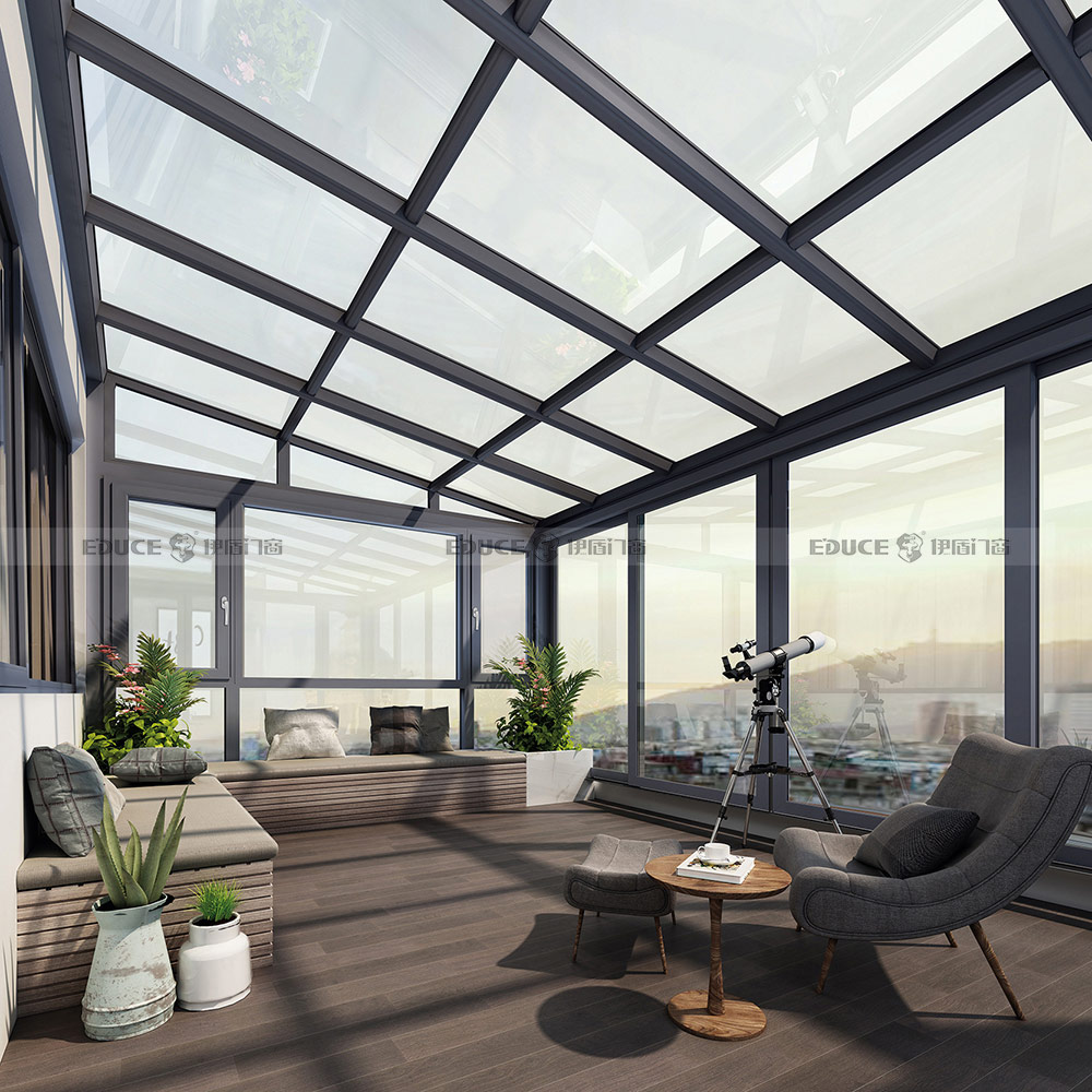 樓頂陽(yáng)光房定制-伊盾門(mén)窗-極簡(jiǎn)輕奢