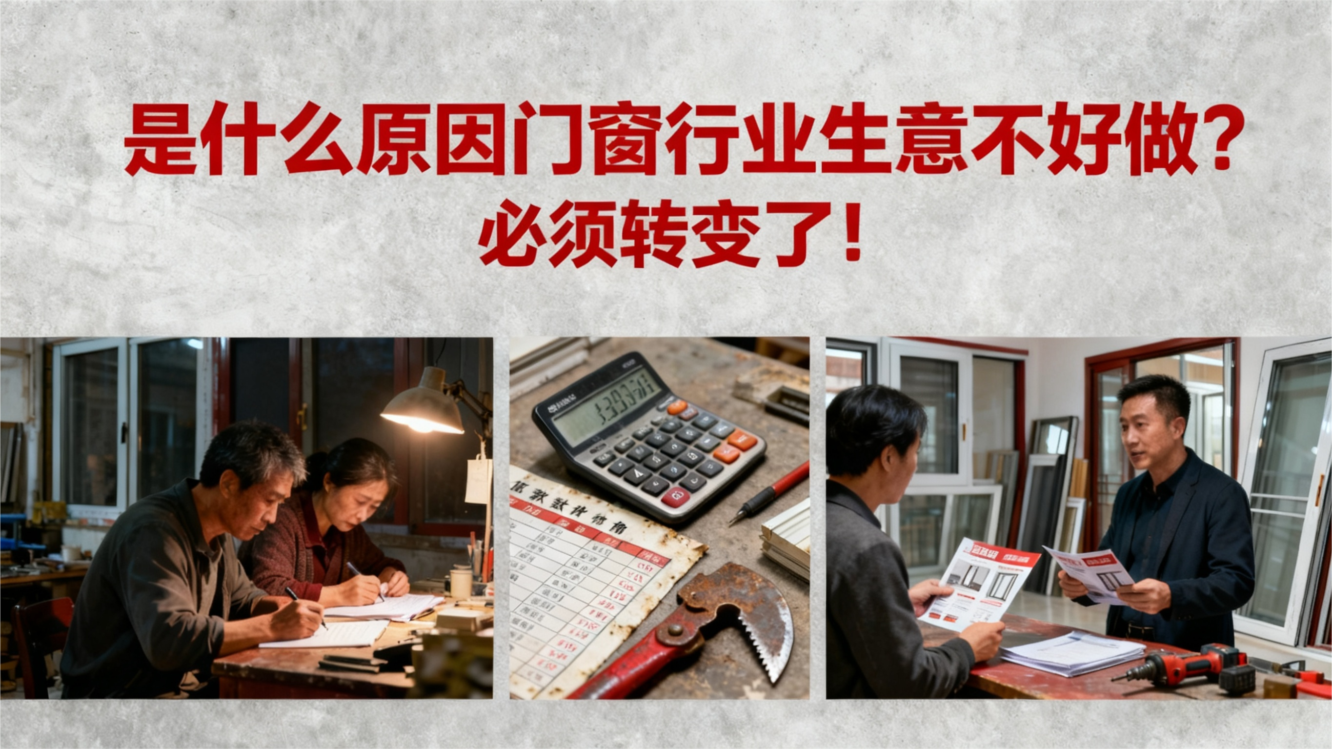 是什么原因門窗行業(yè)生意不好做？&nbsp;必須轉(zhuǎn)變了！